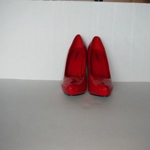 Red Patent Look Pumps Size 7